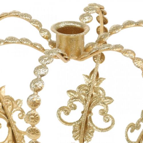 Floristik24 Crown with candle holder, decoration for Christmas, metal decoration, decorative crown golden Ø19.5cm H16cm
