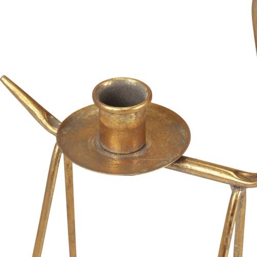 Floristik24 Candle holder metal deer decorative candlestick H38.5cm