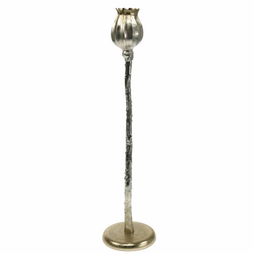 Floristik24 Candlestick poppy flower champagne H49cm