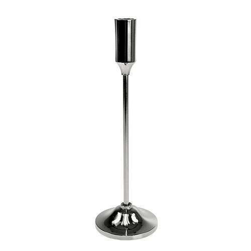 Candlestick for pointed candle silver 30cm