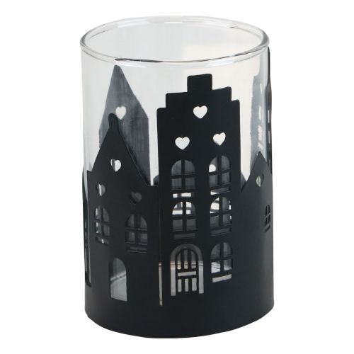 Product Candle holder city silhouette, lantern Christmas Ø8cm H12cm