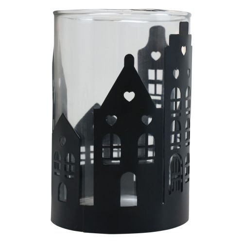 Product Candle holder city silhouette, lantern Christmas Ø8cm H12cm