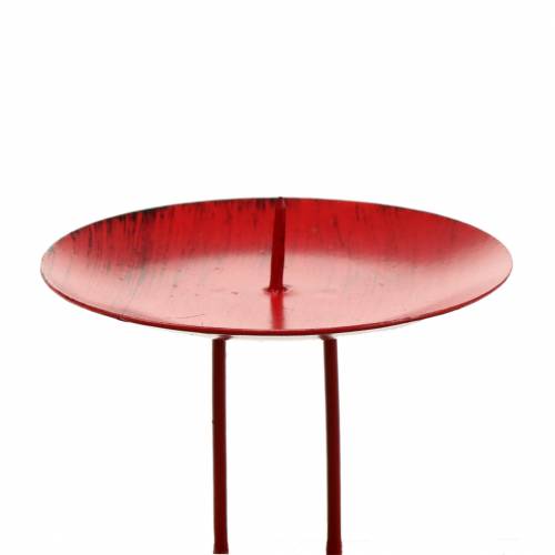 Candle holder for sticking red Ø6.5cm 4 pcs