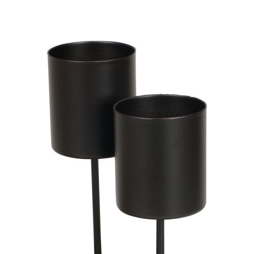 Floristik24 Candle holder for sticking Candle holder Black Ø3.5cm 4 pcs