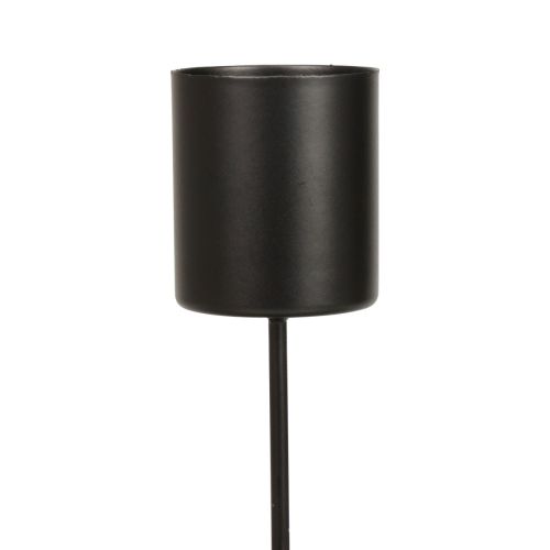 Floristik24 Candle holder for sticking Candle holder Black Ø3.5cm 4 pcs