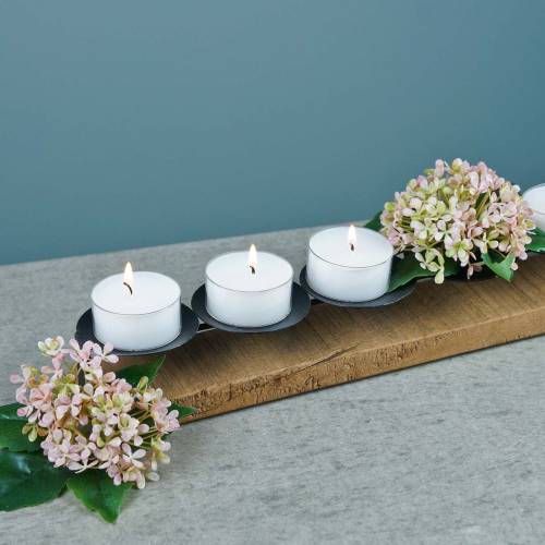 Floristik24 Candle holder teak wood natural 60cm