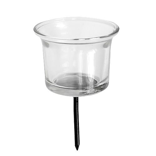 Product Candle holder for tea light Ø6cm H10cm clear glass