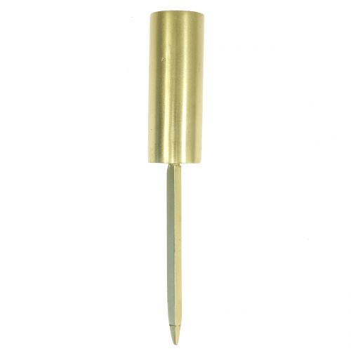 Candle holder for taper candles narrow gold Ø2.2cm H15cm 4pcs