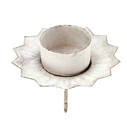 Floristik24 Candlestick for tea light cream Ø9cm H9cm