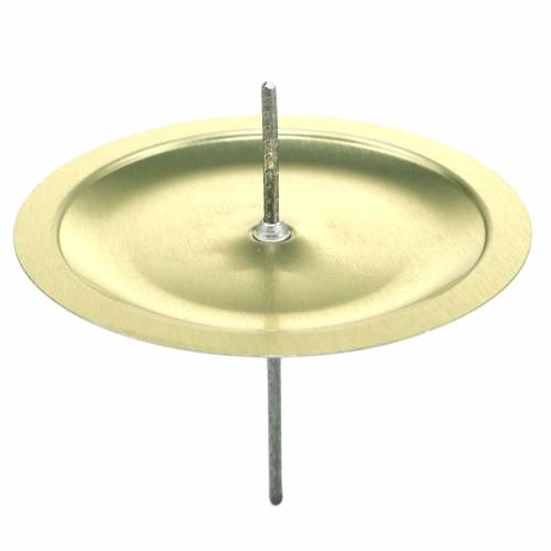 Floristik24 Candle holder with spike gold Ø6cm 36 pcs