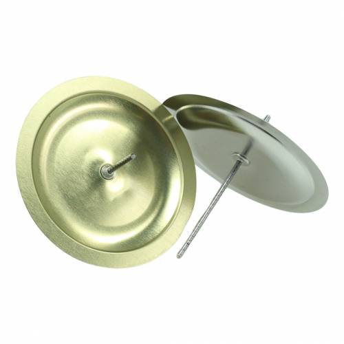 Floristik24 Candle holder with spike gold Ø6cm 36 pcs