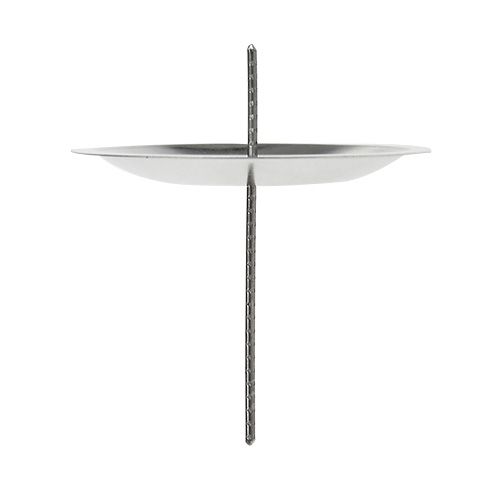 Floristik24 Candle holder with thorn silver Ø5cm 36 pcs