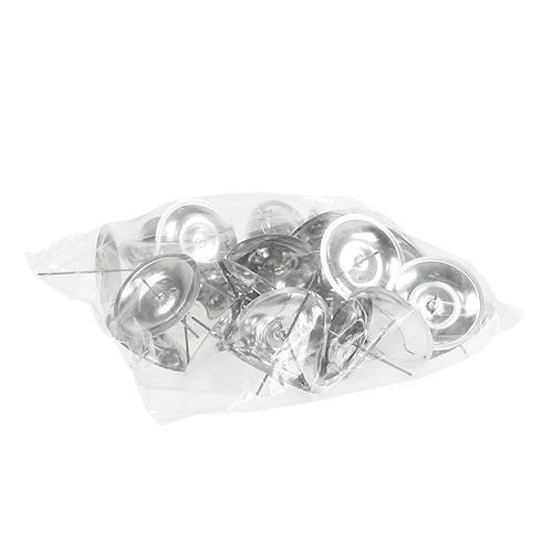 Floristik24 Candle holder with thorn silver Ø5cm 36 pcs