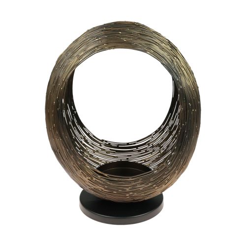 Candlestick metal decorative sculpture tealight holder H33.5cm