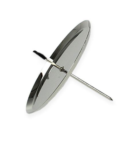 Candle holder silver Ø10cm 4 pcs