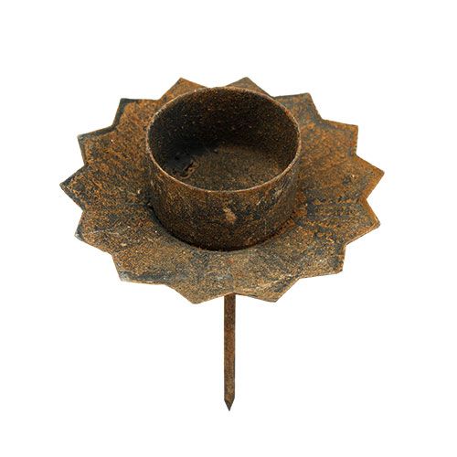 Product Candle holder for sticking tealight holder brown H8.5cm 4pcs