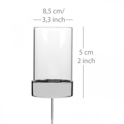 Product Candle holder for sticking metal/glass Ø5cm H14cm 4 pcs