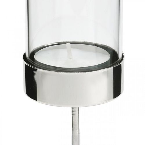 Product Plug-in candle holder metal/glass Ø5cm H19cm 4pcs