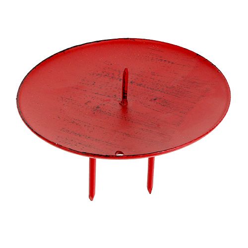 Product Candle holder to stick red Ø8cm 4pcs