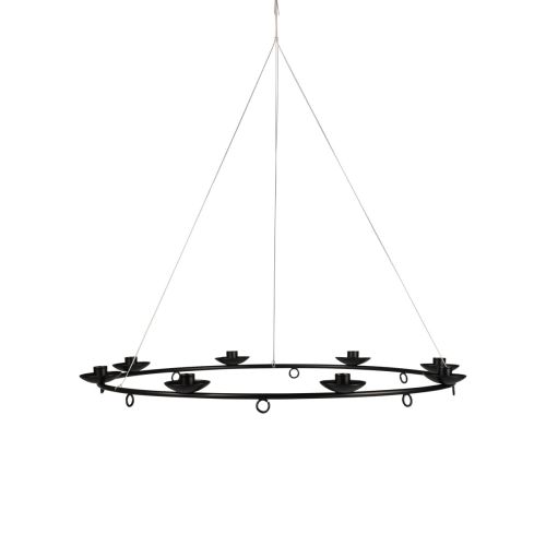 Floristik24 Candlestick black hanging candlestick candle holder Ø39cm