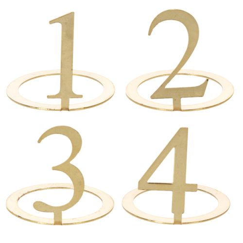 Metal Candle Holder Rings with Numbers 1–4 for Advent Wreaths, 3cm, Gold, 4pcs buy online | Floristik24.co.uk