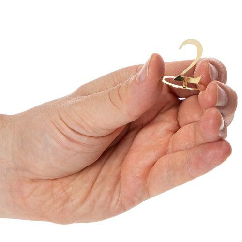 Metal Candle Holder Rings with Numbers 1–4 for Advent Wreaths, 3cm, Gold, 4pcs | Floristik24.co.uk