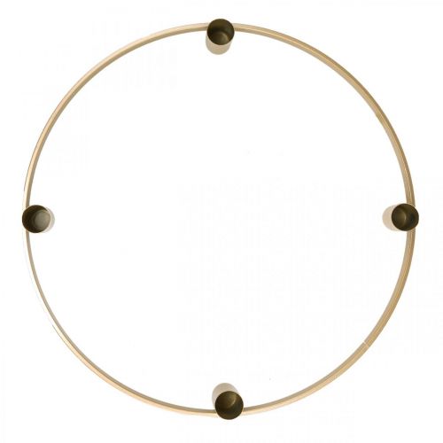 Product Candle ring candle holder metal matt gold Ø35cm