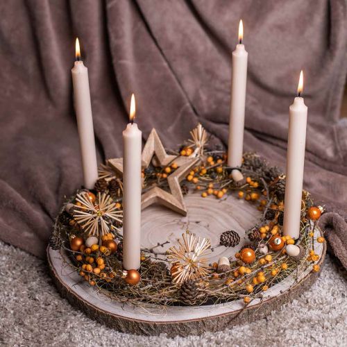 Product Candle ring rod candles candle holder metal black Ø35cm