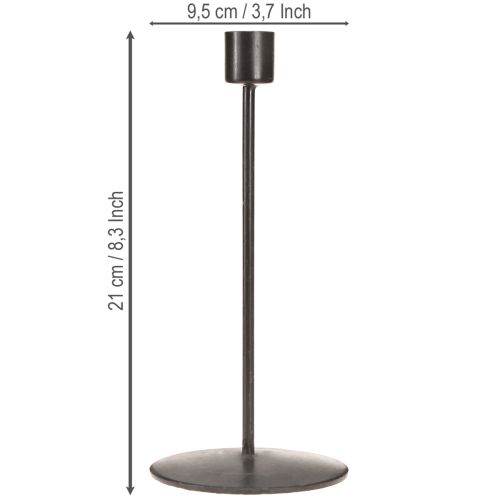Product Candlestick holder antique brown H21.5cm 2pcs