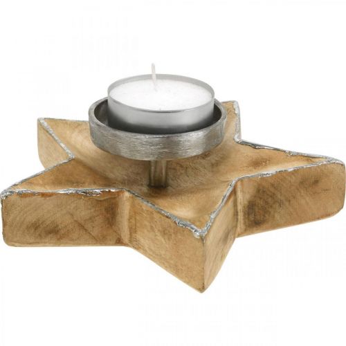 Product Candlestick, table decoration Christmas, candlestick star H7cm Ø20cm/6.5cm