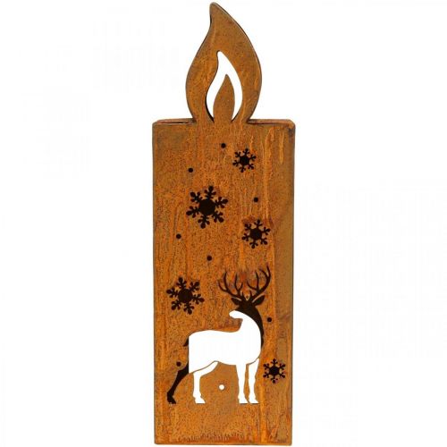 Floristik24 Tea light holder Christmas patina deer candle 35x11cm