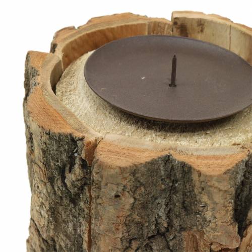 Floristik24 Candlestick wood Ø13cm H10cm