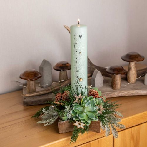 Product Candlestick, table decoration Christmas, candlestick star H7cm Ø20cm/6.5cm