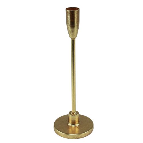 Floristik24 Candlestick gold stick candle holder metal H26cm
