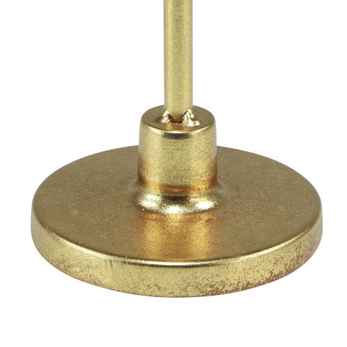 Product Candlestick gold stick candle holder metal H26cm