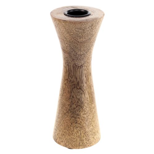 Floristik24 Candlestick Modern Candle Holder Wood Natural Ø6cm H16cm