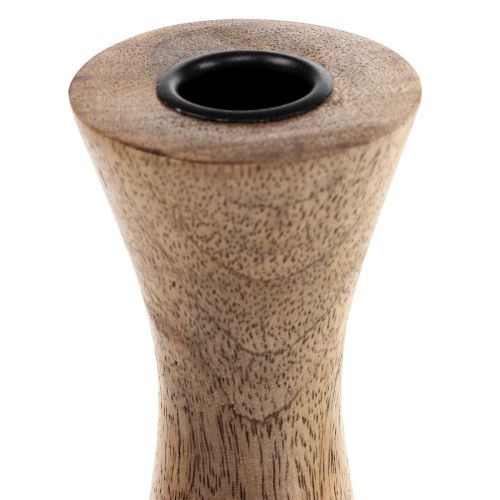 Product Candlestick Modern Candle Holder Wood Natural Ø6cm H16cm