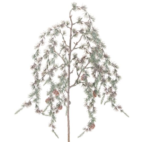 Artificial Pine Branch with Decorative Cones and Frosted Effect – 80cm, Pack of 3 buy online | Floristik24.co.uk