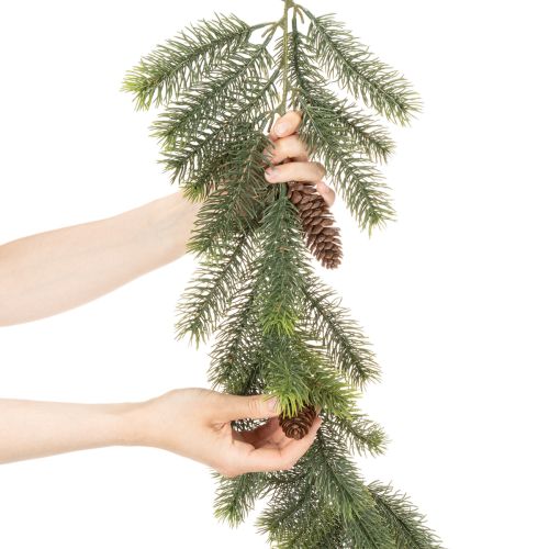 Artificial Pine Garland with Pine Cones Green 190cm | Floristik24.co.uk