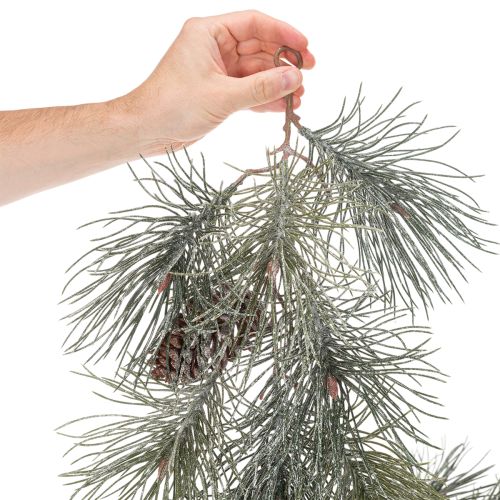 Artificial Pine Garland with Cones, 180cm, Green and Brown, Indoor Use | Floristik24.co.uk