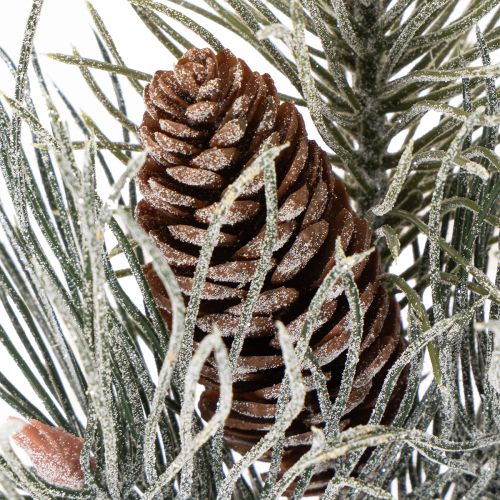 Artificial Pine Branch with Cones and Snow Effect, 40cm | Floristik24.co.uk
