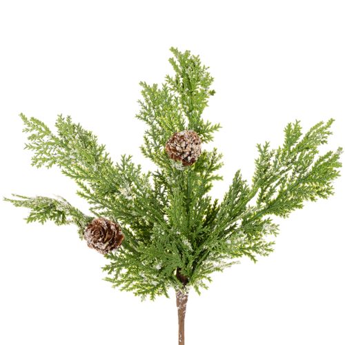 Künstlicher Pine Spray mit Schneebedeckten Zapfen 28cm, Set aus 6