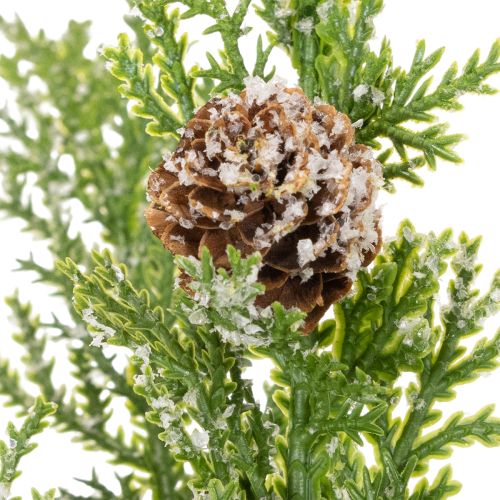 Künstlicher Pine Spray mit Schneebedeckten Zapfen 28cm, Set aus 6 | Floristik24.co.uk