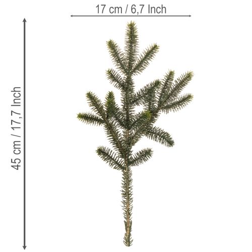 Artificial fir branch for table decoration and arrangements, 45cm, 3 pieces | Floristik24.co.uk
