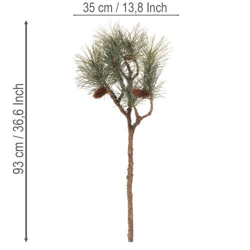 Artificial Pine Branch with Cones 93cm – Green | Floristik24.co.uk