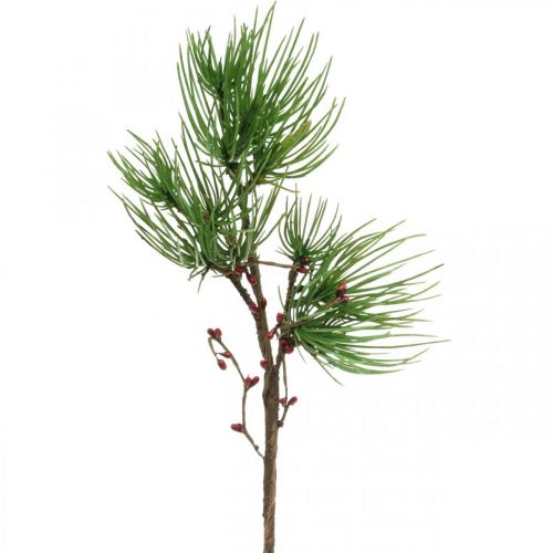 Floristik24 Decorative branch Artificial pine branch with berries green, red 58cm