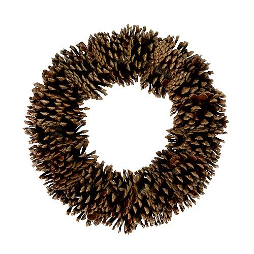 Floristik24 Pine cone wreath round flat Ø30cm