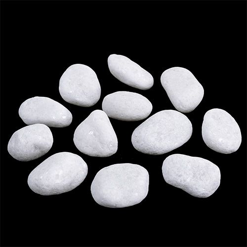 Floristik24 Pebbles in the net White 2.5cm - 4cm 1kg