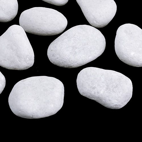 Floristik24 Pebbles in the net White 2.5cm - 4cm 1kg