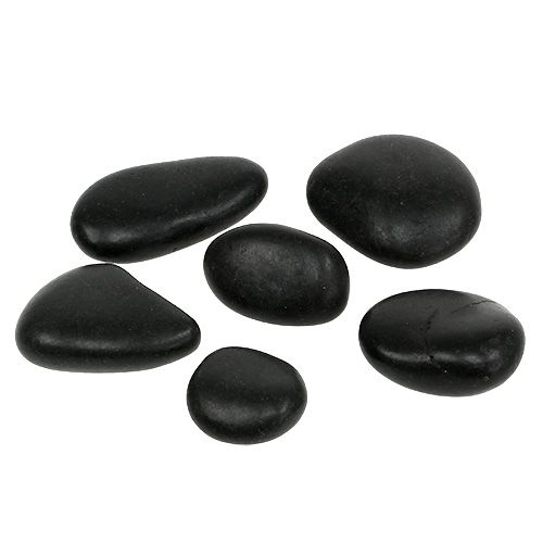 Pebbles black 4cm - 7cm 1kg